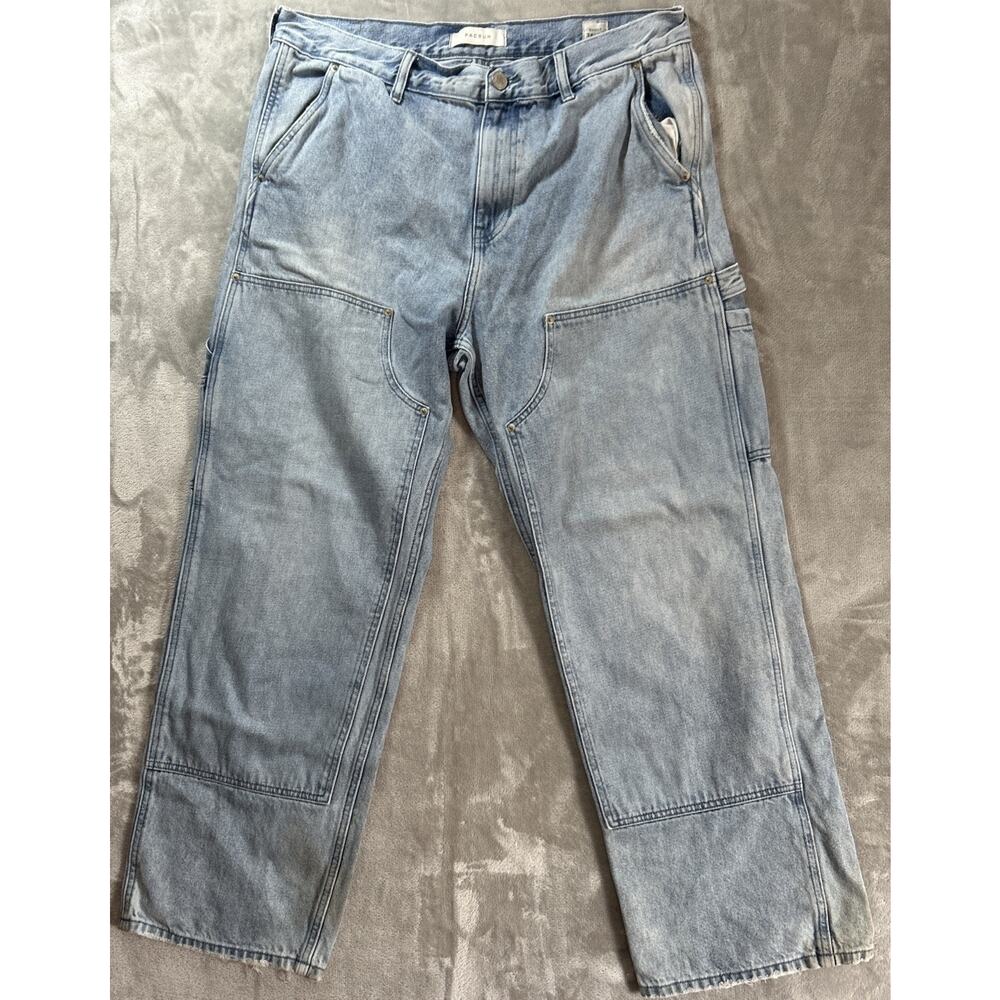 Pacsun Jeans Mens 36x32 Baggy Wide Leg Double Knees Streetwear Grunge Casual